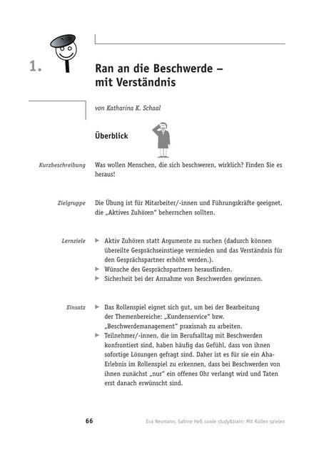 zum Tool: Rollenspiel: Ran an die Beschwerde - mit Verständnis