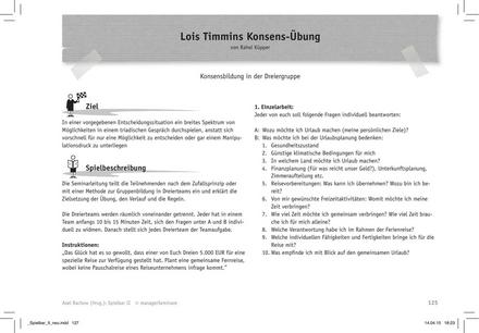 zum Tool: Trainingsspiel: Lois Timmins Konsens-Übung