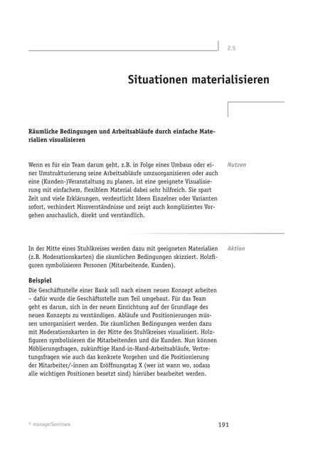 Tool  Moderations-Tool: Situationen materialisieren