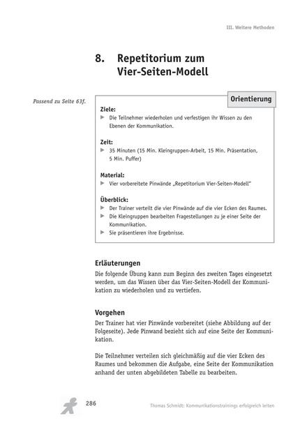Tool  Übung: Repetitorium zum Vier-Seiten-Modell