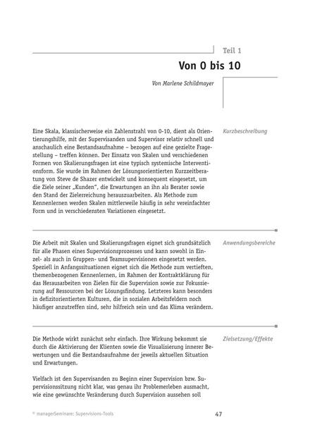 zum Tool: Supervisions-Tool: Von 0 bis 10