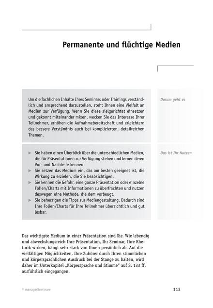 zum Tool: Präsentorik: Permanente und flüchtige Medien