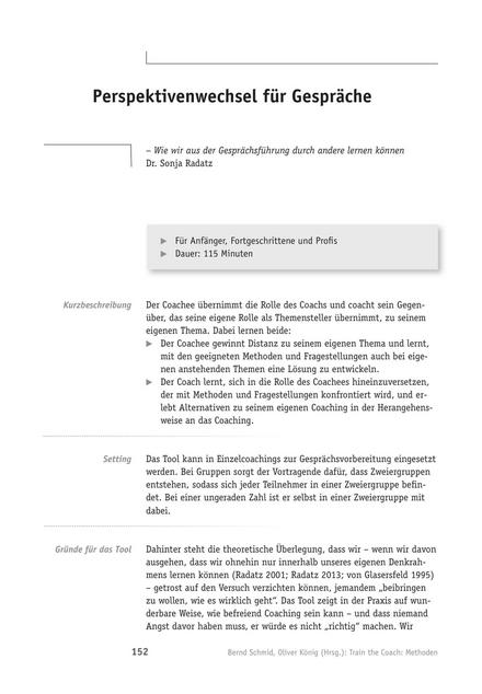 zum Tool: Train the Coach: Perspektivenwechsel für Gespräche