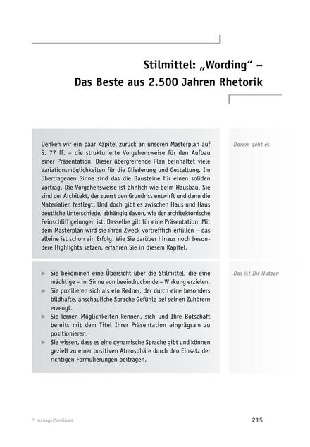 zum Tool: Präsentorik: Das Stilmittel 'Wording'