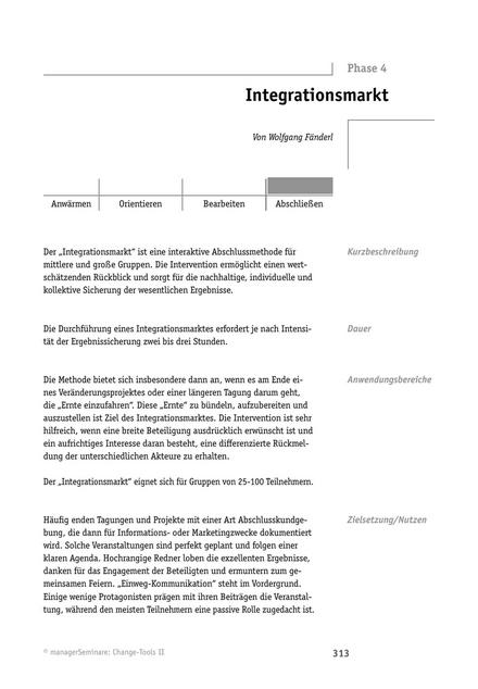 zum Tool: Change-Tool: Integrationsmarkt