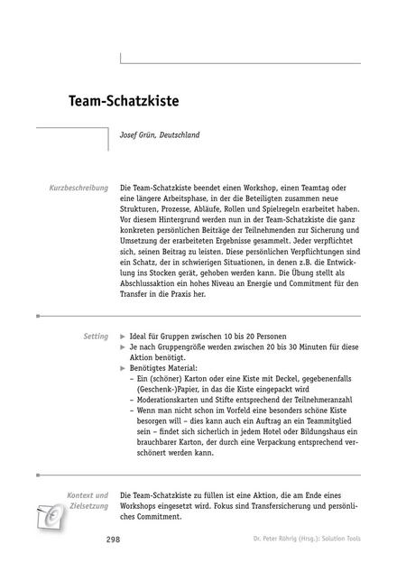 Tool  Solution-Tool: Team-Schatzkiste