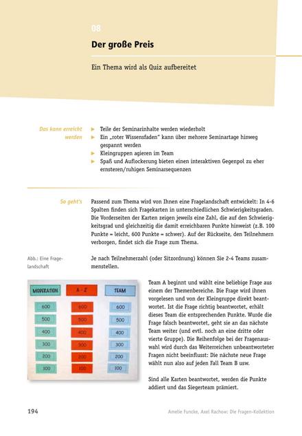 zum Tool: Trainings-Frage: Der große Preis - wie für das Training aufbereiten