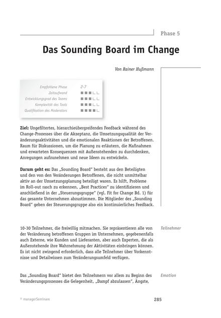 Tool  Change-Tool: Das Sounding Board im Change