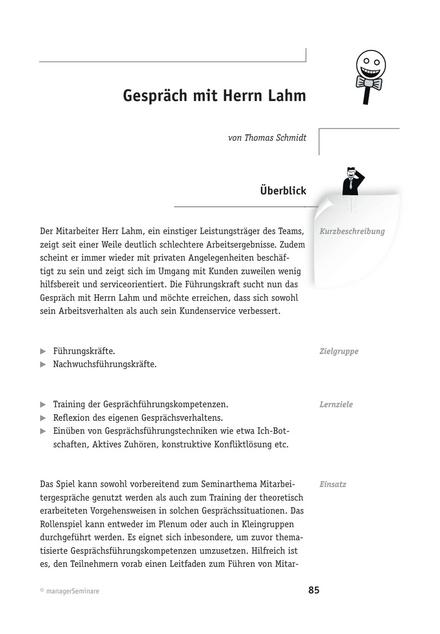 zum Tool: Rollenspiel: Gespräch mit Herrn Lahm