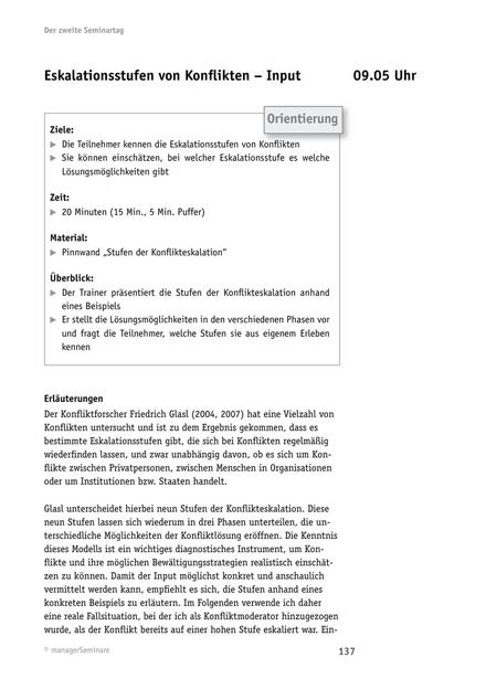 zum Tool: Konfliktmanagement-Training: Eskalationsstufen von Konflikten