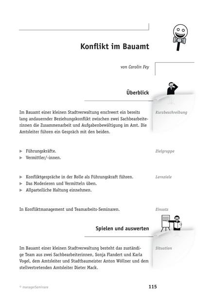 zum Tool: Rollenspiel: Konflikt im Bauamt