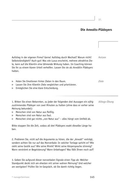 zum Tool: Übung für Coachs: Die Anwalts-Plädoyers