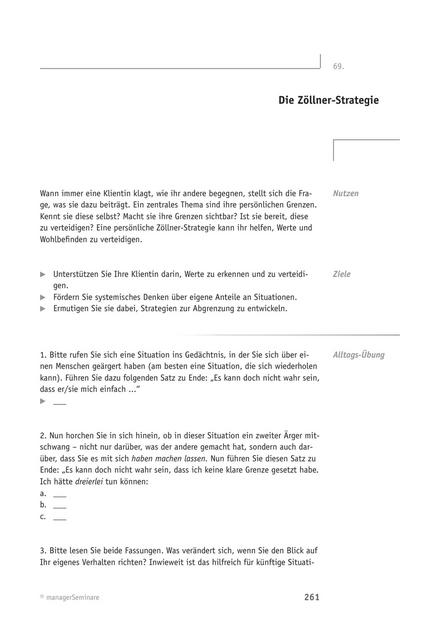 Tool  Übung für Coachs: Die Zöllner-Strategie