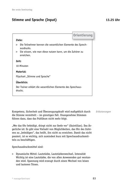 zum Tool: Präsentations-Training: Stimme und Sprache - Input und Übung