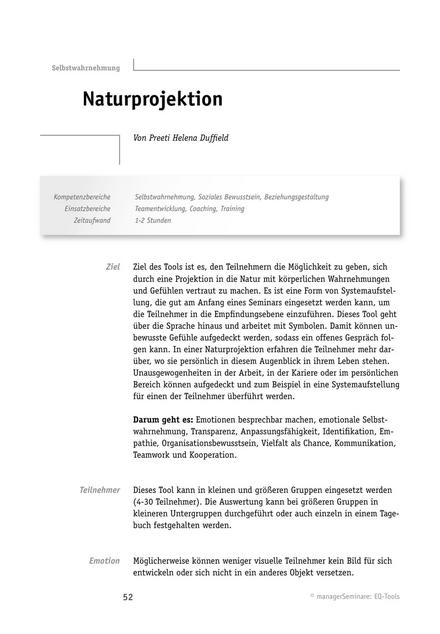 zum Tool: EQ-Tool: Naturprojektion