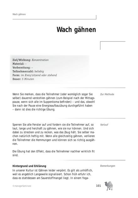 zum Tool: Trainingsspiel: Wach gähnen