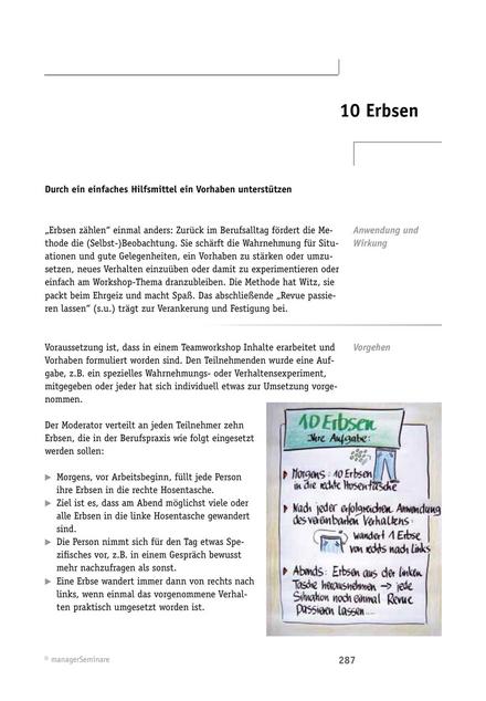 Tool  Team-Workshop: 10 Erbsen