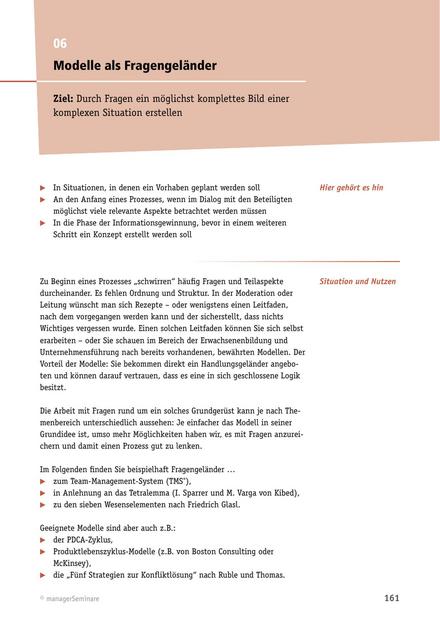 zum Tool: Trainings-Fragen: Modelle als Fragengeländer
