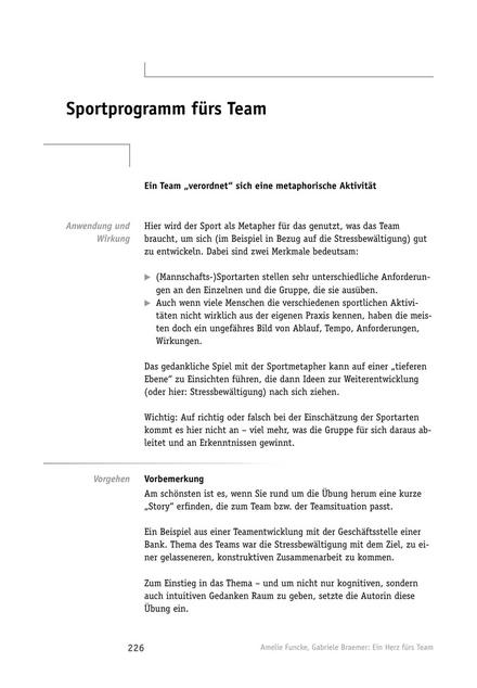 Tool  Team-Workshop: Sportprogramm fürs Team