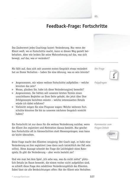 zum Tool: Coaching-Frage: Fortschritte