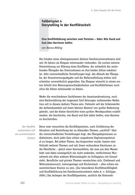 zum Tool: Coaching-Beispiel: Storytelling in der Konfliktarbeit