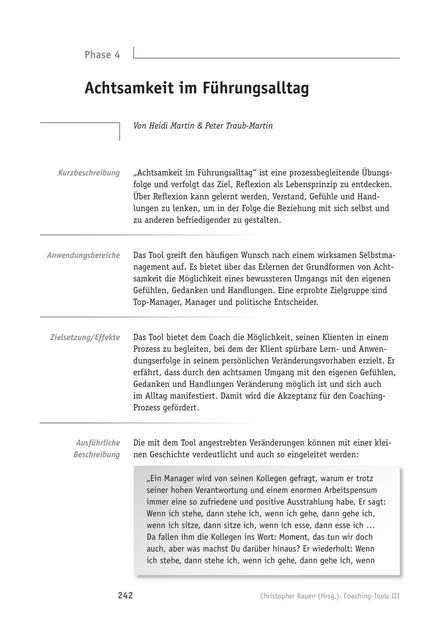 zum Tool: Coaching-Tool: Achtsamkeit im Führungsalltag