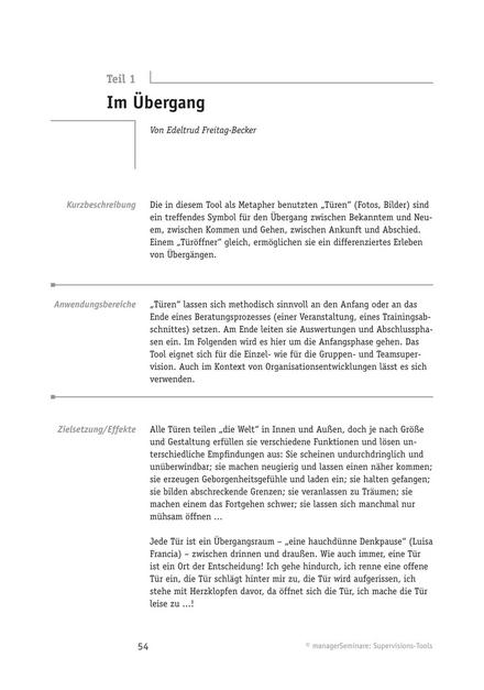 zum Tool: Supervisions-Tool: Im Übergang