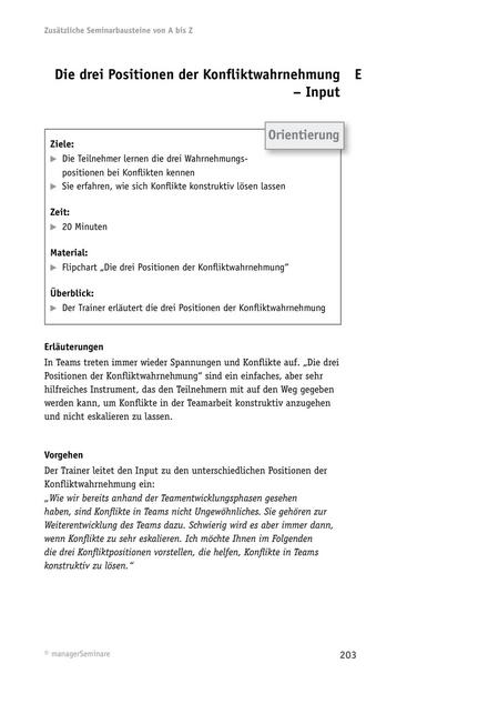 Die drei Positionen der Konfliktwahrnehmung