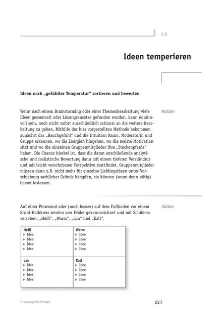 Tool  Moderations-Tool: Ideen temperieren