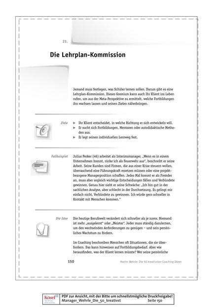 Tool  Coaching-Tool: Die Lehrplan-Kommission