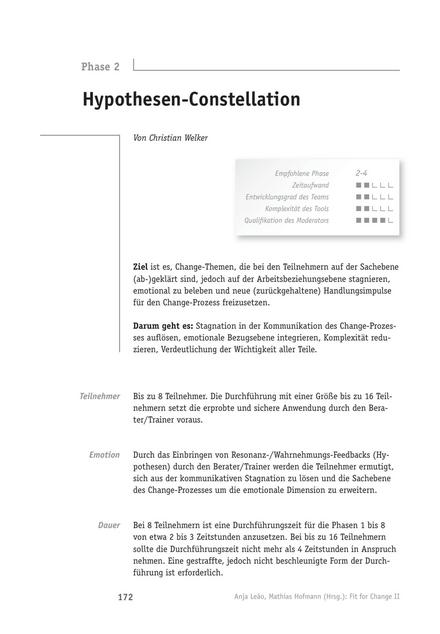 Tool  Change-Tool: Hypothesen-Constellation