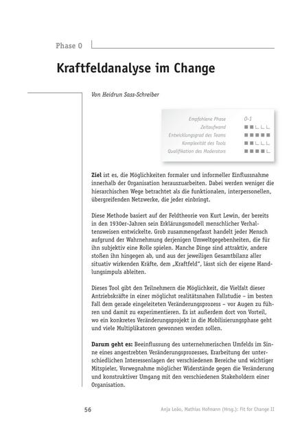 Tool  Change-Tool: Kraftfeldanalyse im Change