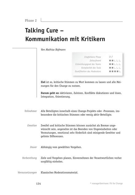 zum Tool: Change-Tool: Talking Cure