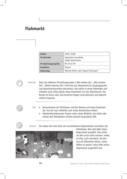 Tool  Webinar-Methode: Flohmarkt