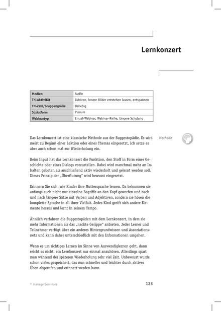 zum Tool: Webinar-Methode: Lernkonzert