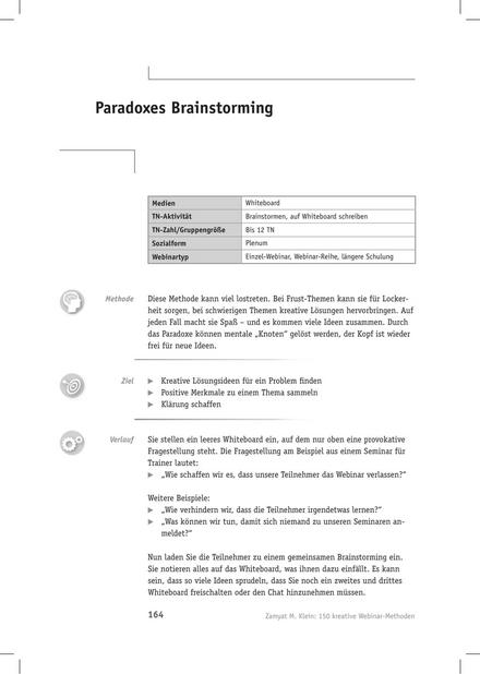 Tool  Webinar-Methode: Paradoxes Brainstorming
