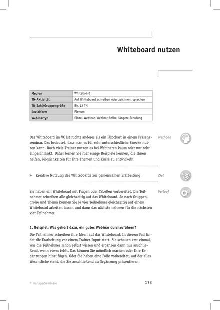 Tool  Webinar-Methode: Whiteboard nutzen
