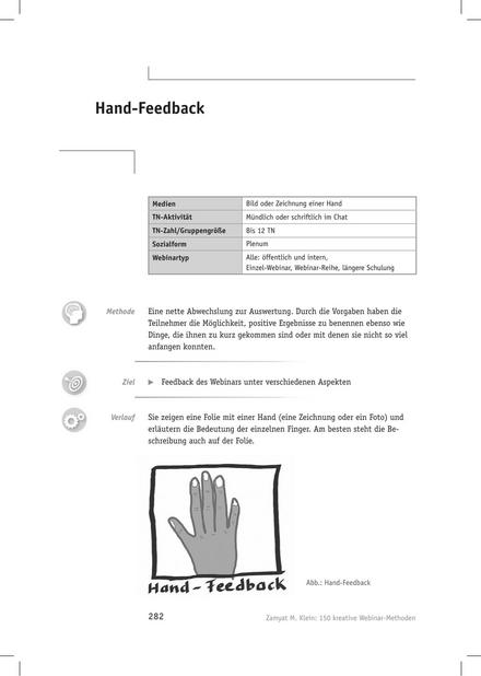 Tool  Webinar-Methode: Hand-Feedback