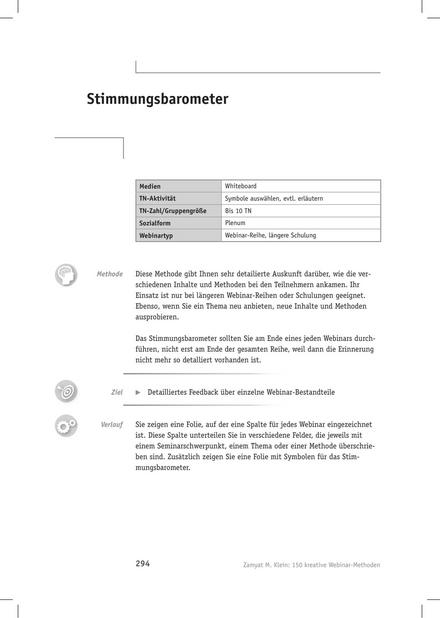 Tool  Webinar-Methode: Stimmungsbarometer