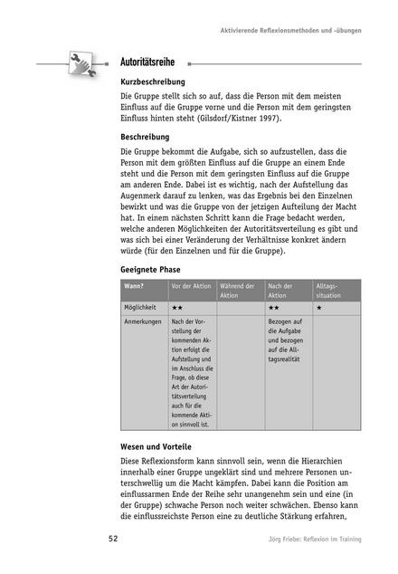 Tool  Reflexions-Tool: Autoritätsreihe
