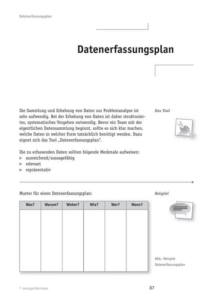 zum Tool: Problemlösungs-Tool: Datenerfassungsplan