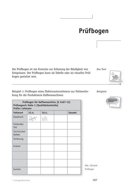 zum Tool: Problemlösungs-Tool: Prüfbogen
