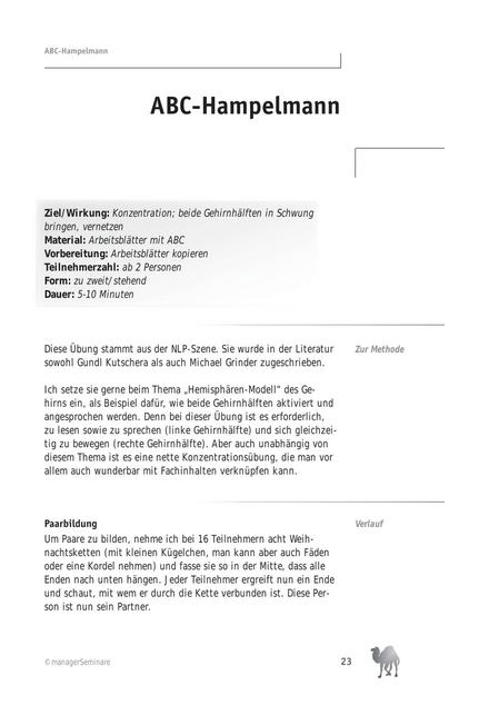 Tool  Trainingsspiel: Der ABC-Hampelmann