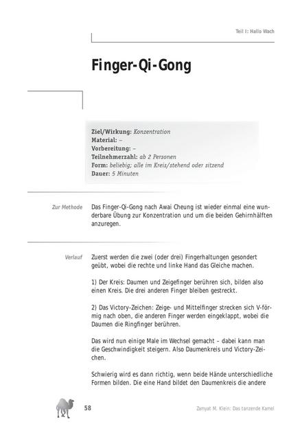 Tool  Trainingsspiel: Finger-Qi-Gong