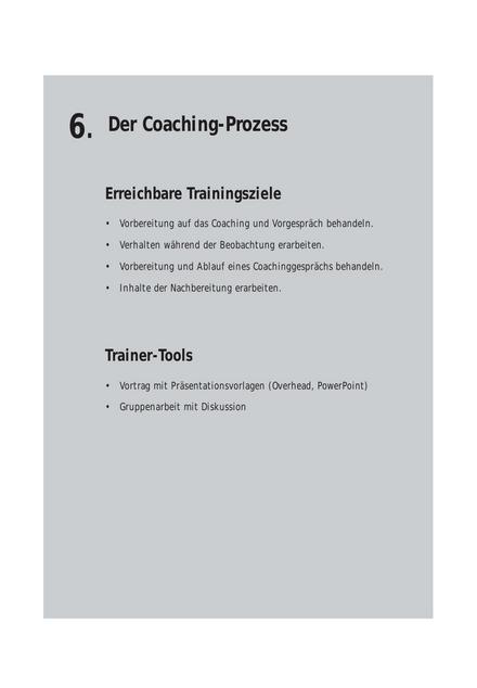 Tool  Trainingskonzept: Der Coaching-Prozess