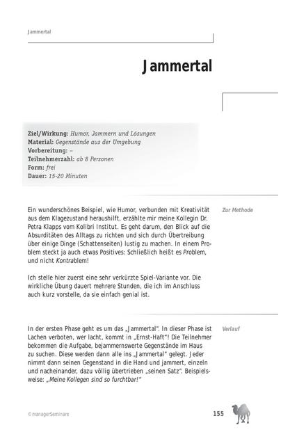 zum Tool: Trainingsspiel: Jammertal