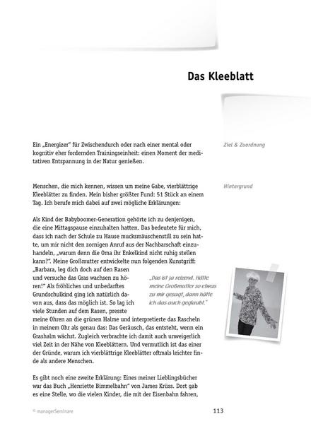zum Tool: Trainingsmethode: Das Kleeblatt