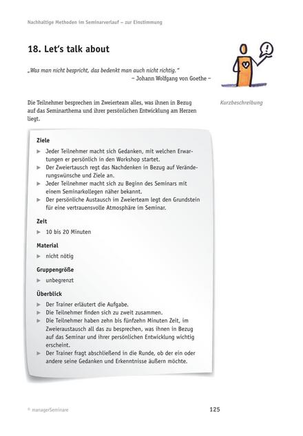 zum Tool: Nachhaltige Trainingsmethode: Let´s talk about