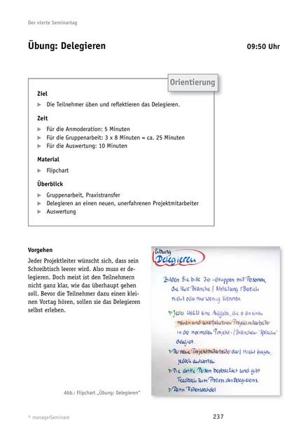 Projektleiter-Training: Delegieren - zwei Übungen