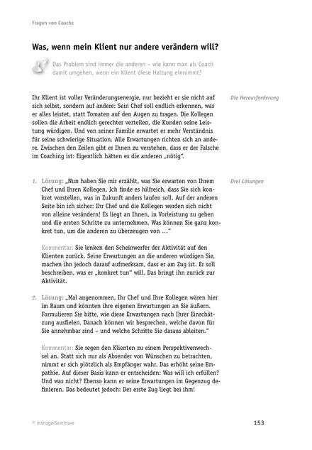zum Tool: Fragen von Coachs: Der Klient will nur andere verändern